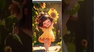 a cute girl #music