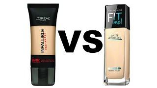 Loreal Infallible Pro VS Maybelline Fit Me - Drugstore Battle Matte Foundations