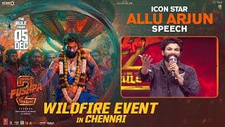 Icon Star Allu Arjun Speech | Pushpa's WILDFIRE Event in Chennai | Allu Arjun | Sukumar | Rashmika