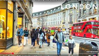 London City Tour 2025 | 4K HDR Virtual Walking Tour around the City | London Winter Walk 2025