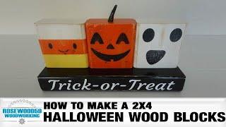 How To Make A 2x4 Halloween Wood Blocks