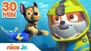 PAW Patrol Water Rescues! w/ Rubble & Chase  | 30 Minute Compilation | Nick Jr.