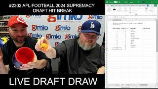 #2302 AFL Select Football 2024 Supremacy Box Draft Hit - Live Card Break (20/09/2024)