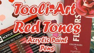 Unboxing und Swatching || Test || Tooli-Art Red Tones || Acrylic Paint Pens