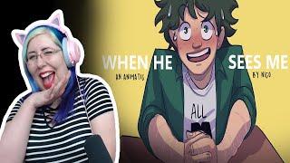 When He Sees Me  ( MHA Animatic ) REACTION By Astronico - Zamber Reacts