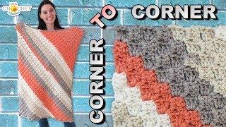 C2C Corner To Corner Baby Blanket - Rectangle Crochet Pattern & Tutorial