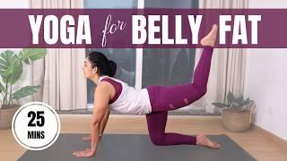 Yoga For Belly Fat | 25 mins Yoga Workout to Burn Belly Fat & Reduce Weight (Follow Along)