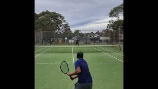 Defend using slice backend #tennis #tennisfun #tennisshorts