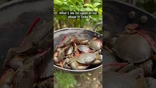 What I ate in my village in India  #food #indianfood #crab #asmr #shorts