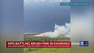 Kahikinui fire jumps to 200 acres, evacuation order continues