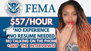 Fema Is Hiring Remote! They Will Pay $57/Hr I No Interview, No Resume Work From Home Jobs Fall 2024