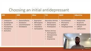 How to select an antidepressant lecture