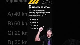 Simulado DETRAN - sinalização de trânsito #autoescola #detran #cnh #legislaçãodetrânsito #placas