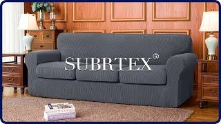 How to install jacquard stretch Sofa Slipcover with Separated Seat Cushions by Subrtex