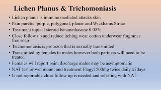 Lichen Planus & Trichomoniasis one slide