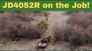 John Deere 4052R goes to work on the habitat oasis project