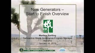 Jan 2019 NSSAB Educational Session by Marilew Bartling, Radioactive Waste Acceptance Program Manager