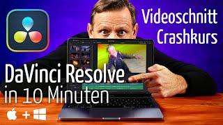 DaVinci Resolve IN 10 MINUTEN (Tutorial deutsch), Videos schneiden kostenlos