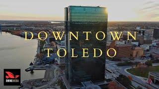 Drone Flight of Downtown Sunset | Toledo, Ohio 4K Drone Footage