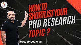 How to Shortlist your PhD Research Topic ? | UGC NET Management 2024 | Management by Joneja Sir