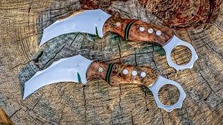 Making 2 VULTURE KARAMBIT Knives Part 1