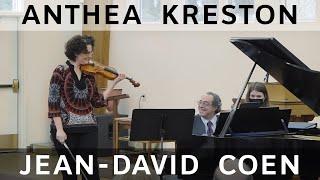 Camerata Musica Concert -  Anthea Kreston and Jean David Coen