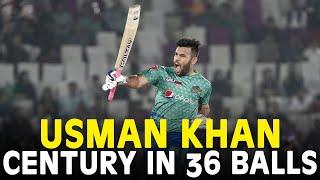 Fastest Century  in HBL PSL History By Usman Khan vs Quetta Gladiators | HBL PSL 2023 | MI2A