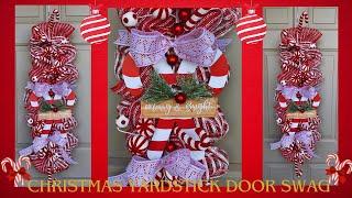 EASY CHRISTMAS YARDSTICK DOOR SWAG / WREATH / GARLAND / CENTERPIECE TUTORIAL DIY