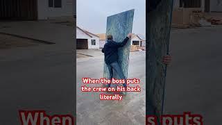 Boss puts the crew on his back #framing #constructionequipment #framers