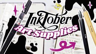 Inktober Art Supplies // My Favorite Inking Tools - KURETAKE, TOMBOW,  ROYAL TALENS ART CREATION