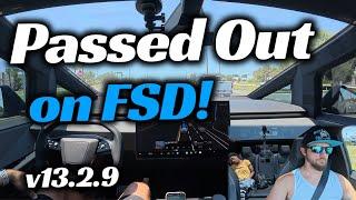 This Customer Fell Asleep in a Self Driving Taxi! | FSD Ride-Along