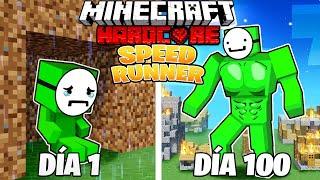 SOBREVIVÍ 100 DÍAS como un SPEEDRUNNER en MINECRAFT HARDCORE!