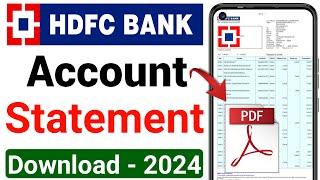 hdfc account statement download online | how to download hdfc bank account statement PDF 2024 | HDFC