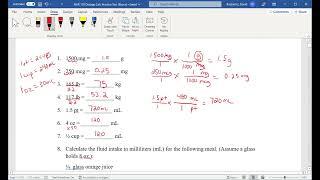 Dosage Calculation Review Full 25 Question Test Walk Through BO