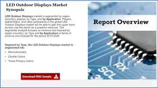 LED Outdoor Displays Market Insights, Forecast to 2026