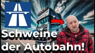 Unfassbar! Rücksichtslosigkeit von #LKW #Fahrern die Schweine der #Autobahn !