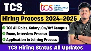 TCS Complete Hiring Process 2024-2025 | TCS 6 FREE Hiring Exam, All Roles, Salary | Hiring Status