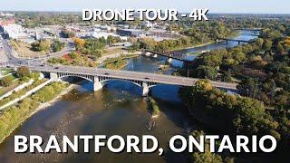 ️ Brantford, Ontario: A Bird's Eye View in 4K!  | Drone Adventure