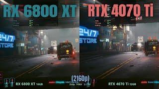 RTX 4070 Ti vs RX 6800 XT - 4k Gaming