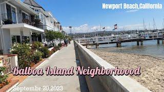 Balboa Island Neighborhood Walk | Beach side Neighborhood | Orange County | Luxury homes