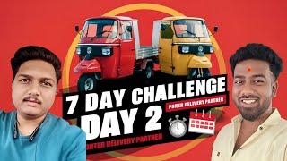 7 Day Challenge 2nd Day | @Vivek_Maladkar_Vlogs | Porter 3 Wheeler Dilevery Partner |Porter Dilevery