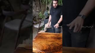 Live Edge Slab Table میز ناهار خوری روستیک  #wood #liveedge #shortvideo #furniture #woodworking