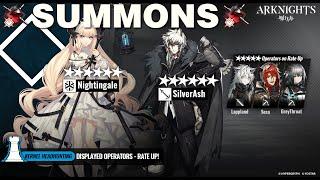 Arknights Summoning on Nightingale & Silverash Kernel Banner