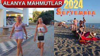 Alanya Mahmutlar street & beach 2024 september / alanya antalya turkey travel turkey holiday 4k