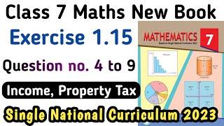 Chapter 1 Ex 1.15 Q no. 4 to 9 Class 7 Maths New Book PTB | Exercise 1.15 Class 7th | Learning Zone
