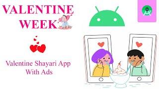 valentine shayari app with admob | How to make quotes app | college project | With beautiful UI
