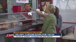 Hillary Clinton stops at Tacos El Gordo before rally