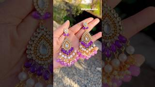 Trending Kundan Earrings#shorts #diycrafts #viralvideo #trending