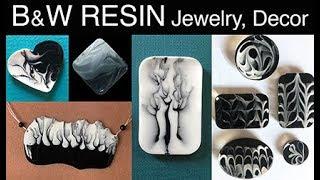 Black and White Resin Tutorial - Jewelry, Decor, and some ASMR!