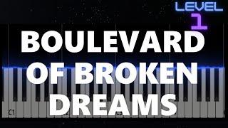 Boulevard of Broken Dreams - Green Day - EASY Piano Tutorial